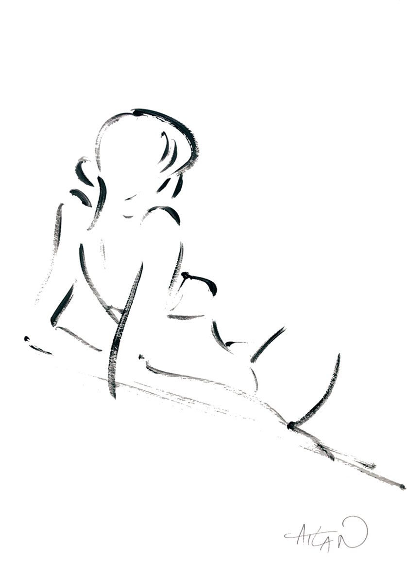 Assise de dos.