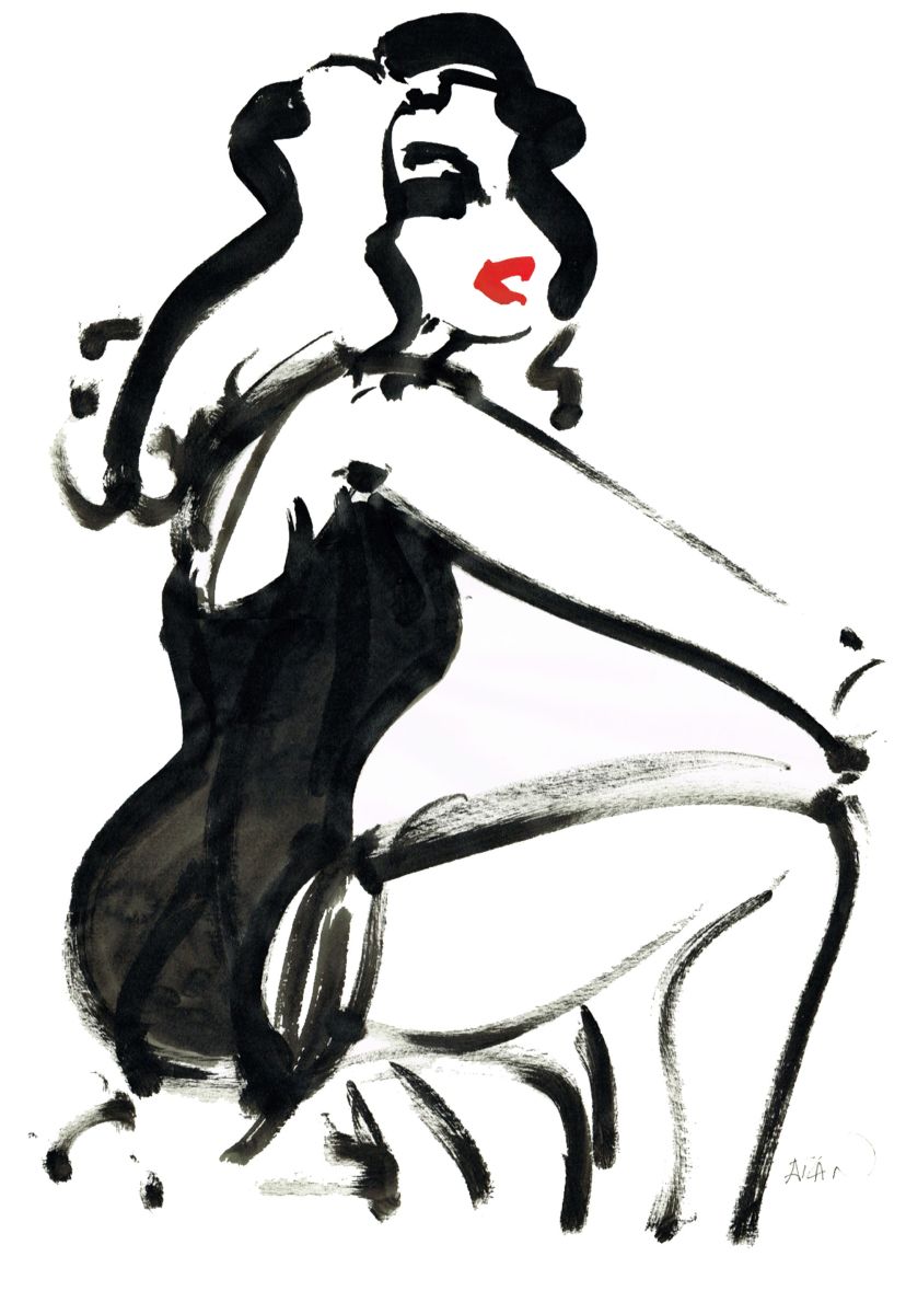 Bellissima. Encres sur papier 40x60cm.