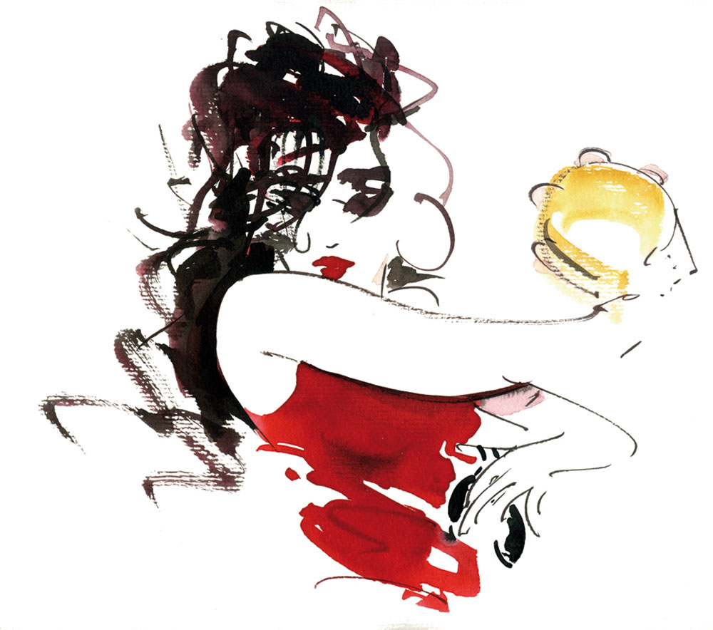 Illustration éventail Carmen Opéra Garnier, Paris.