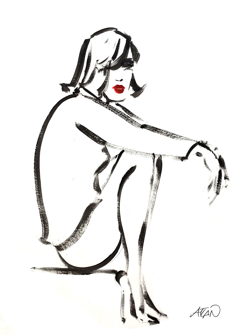 Femme assise.