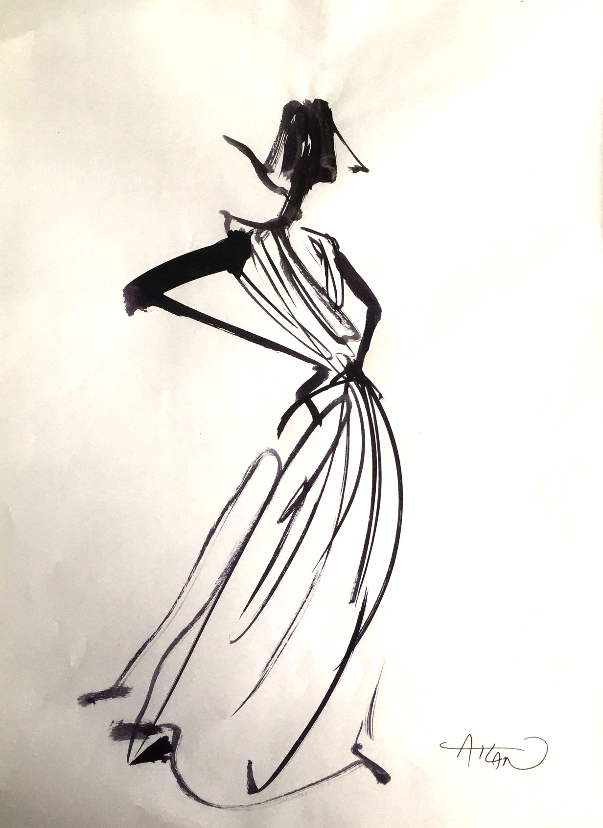 Robe en tissus Bellinac.