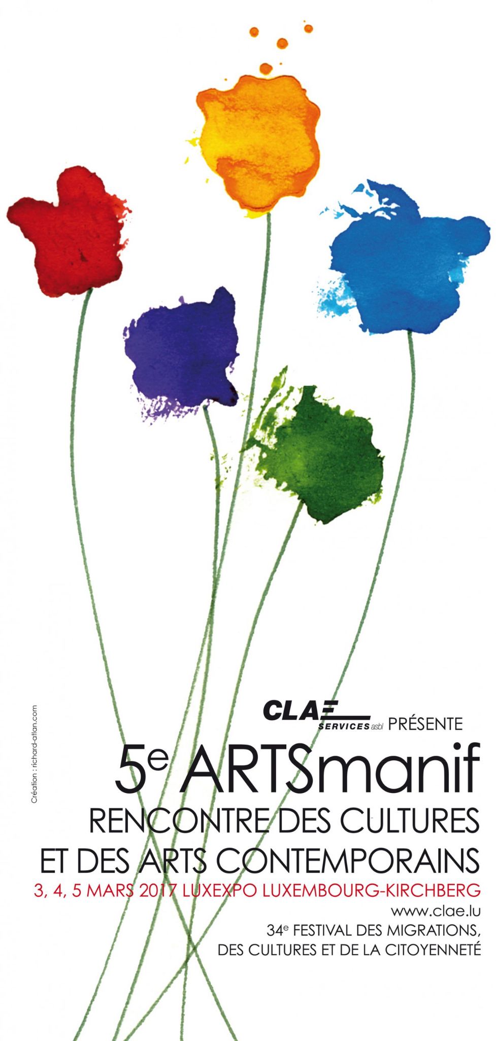 Affiche CLAE Arts Manifs, Luxembourg.