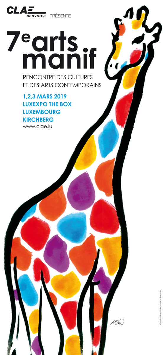 Affiche Arts manifs, expo art contemporain, Luxembourg.