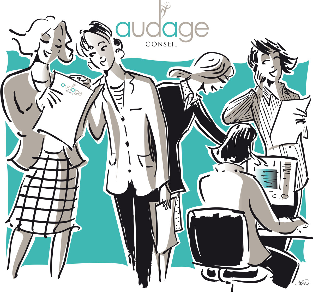 SOCIÉTÉ AUDAGE FRESQUE MURALE