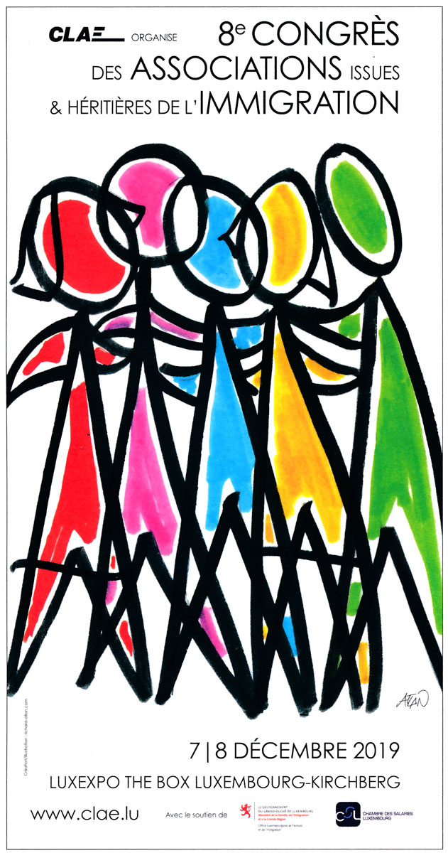 Annonce et affiche CLAE congrès Luxembourg.