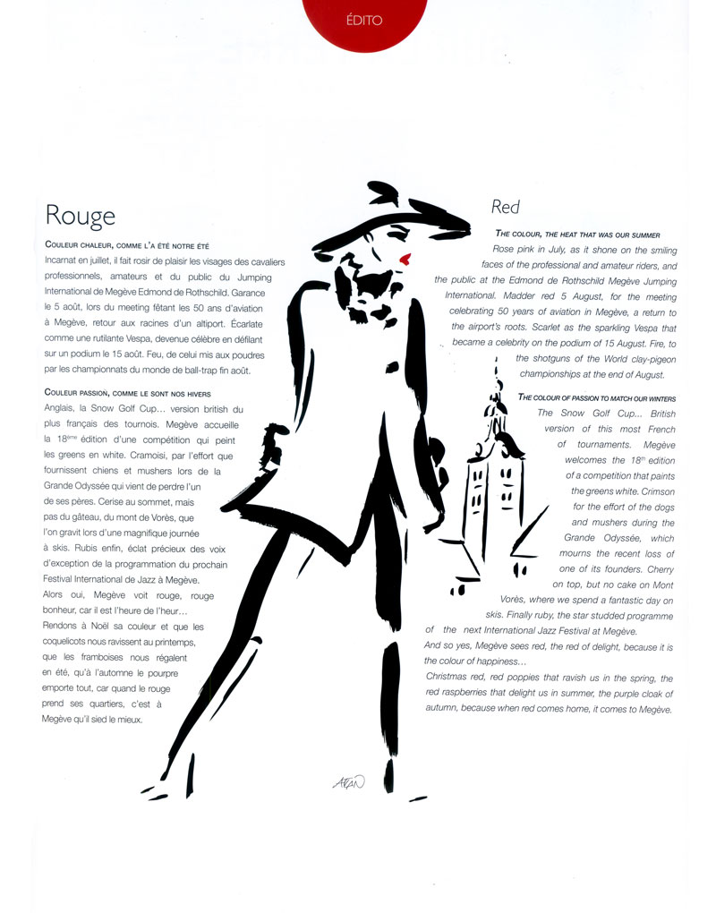 Page Édito magazine Megève sur la Terre.