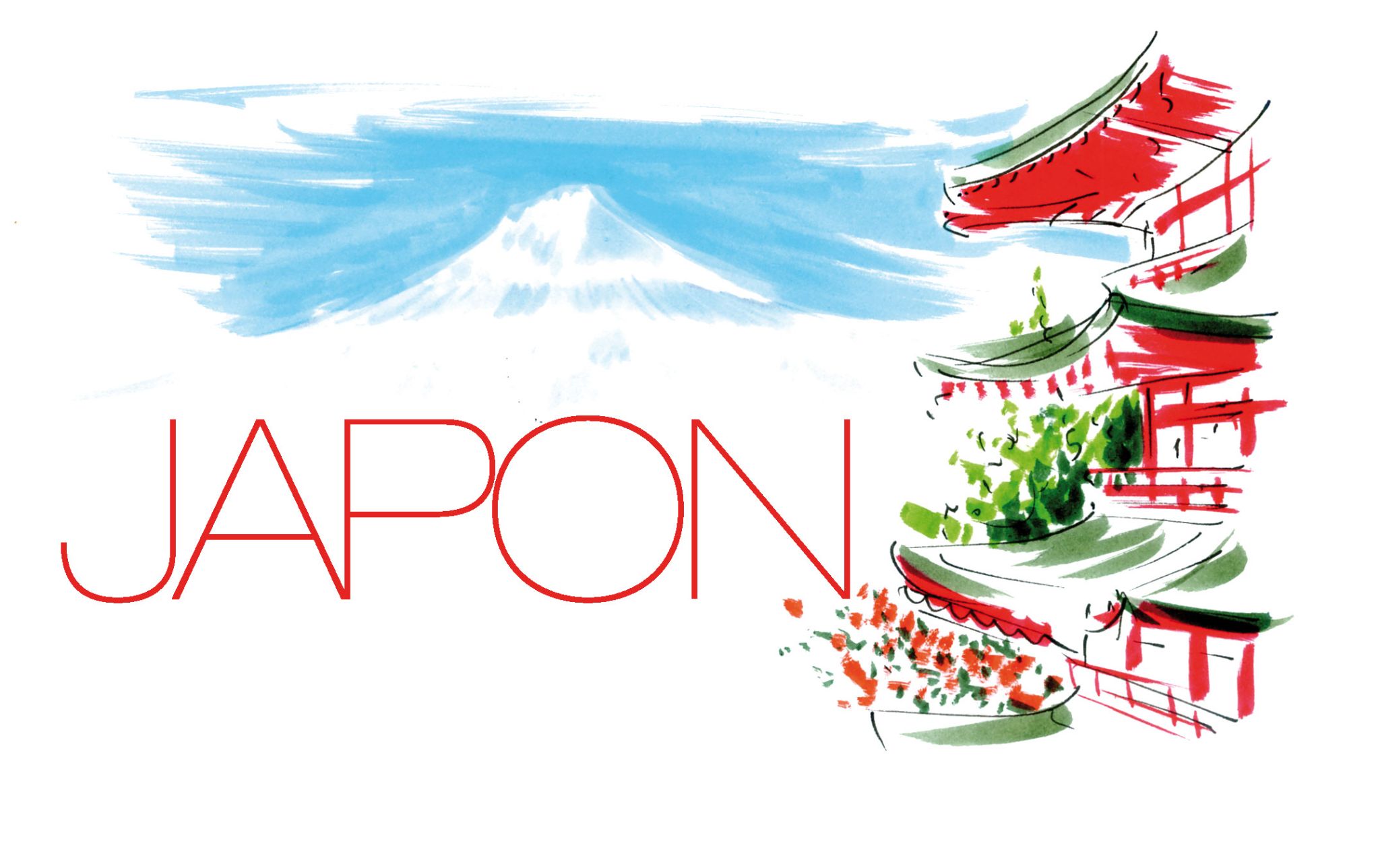 Illustration brochure "Tour du monde" Hôtel La Réserve, Genève.