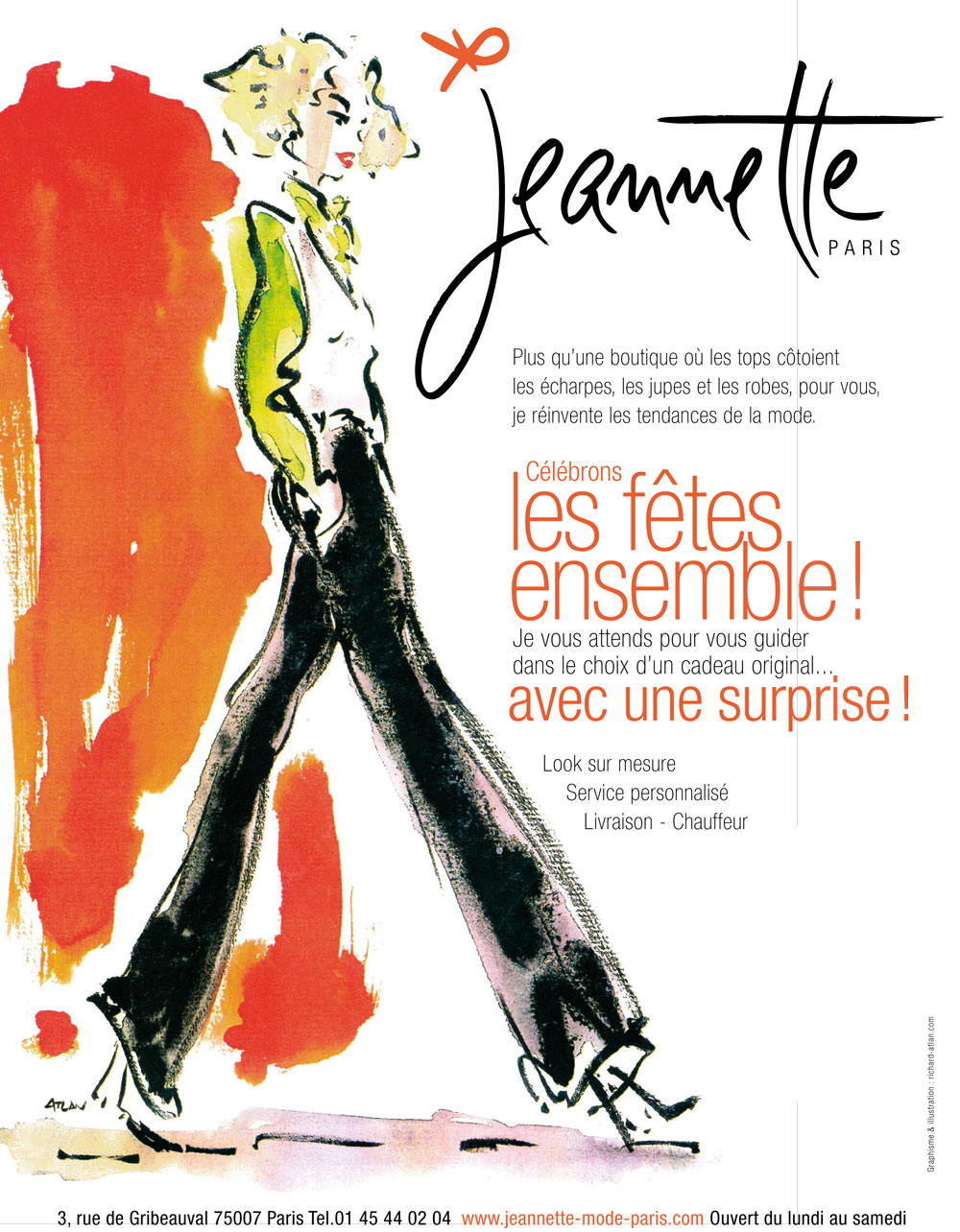 Annonce presse JEANNETTE Boutique. Paris.