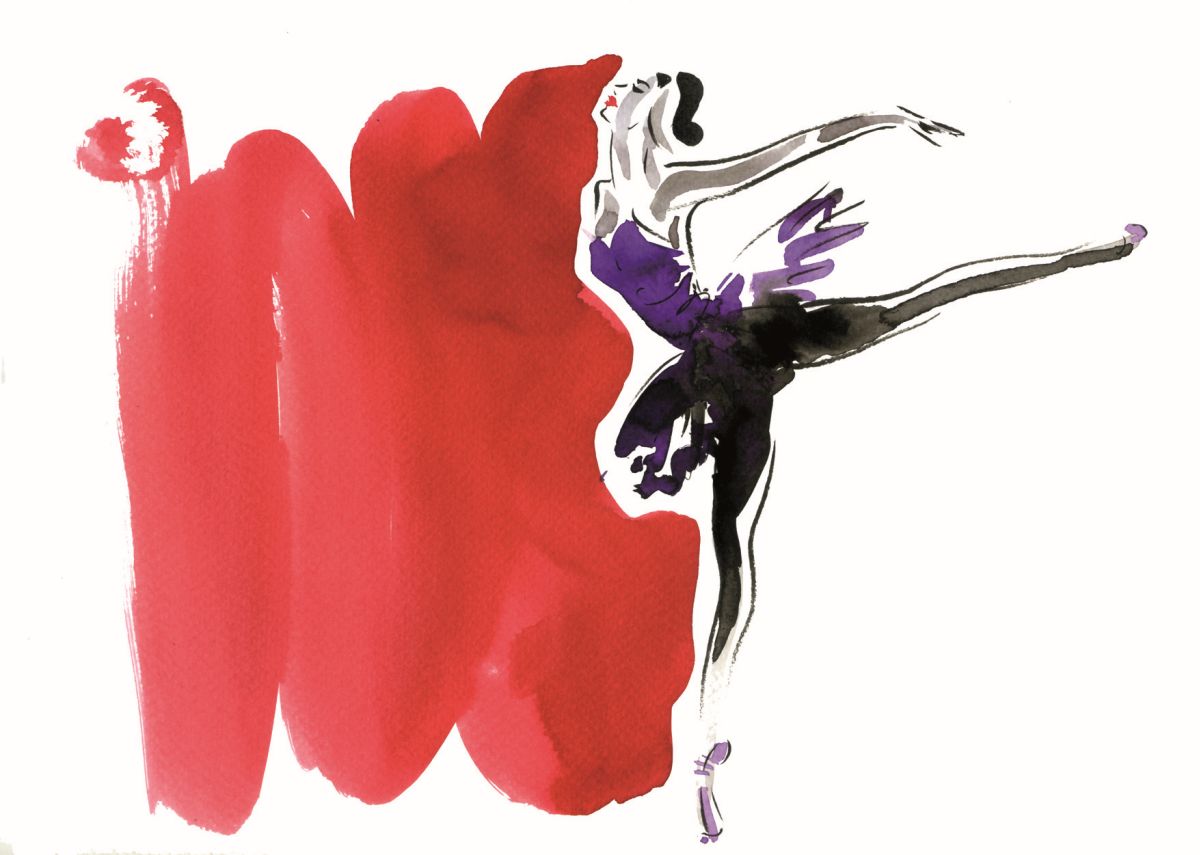 Le lac des Cygnes. Pour éventail Opéra de Paris / Véra Pilo.