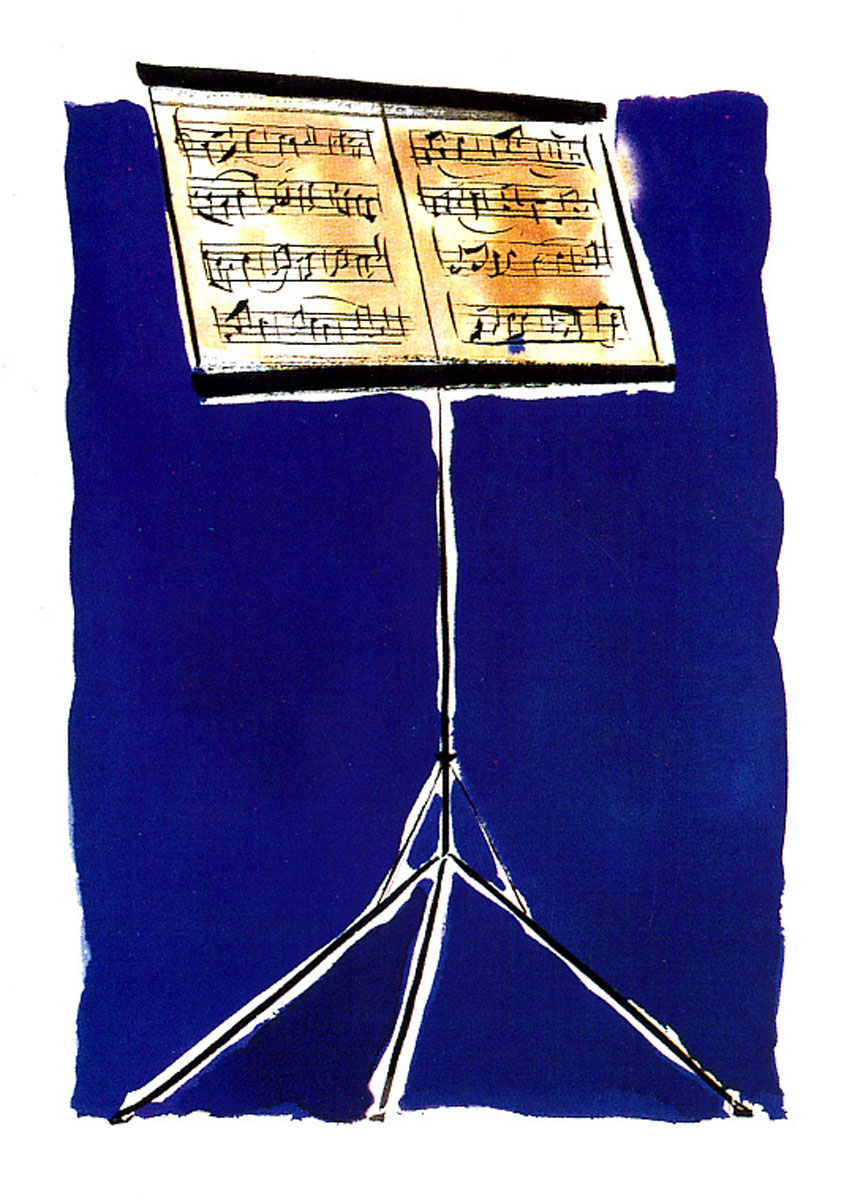 Illustration projet affiche Auditorium de Lyon. Encres sur papier.