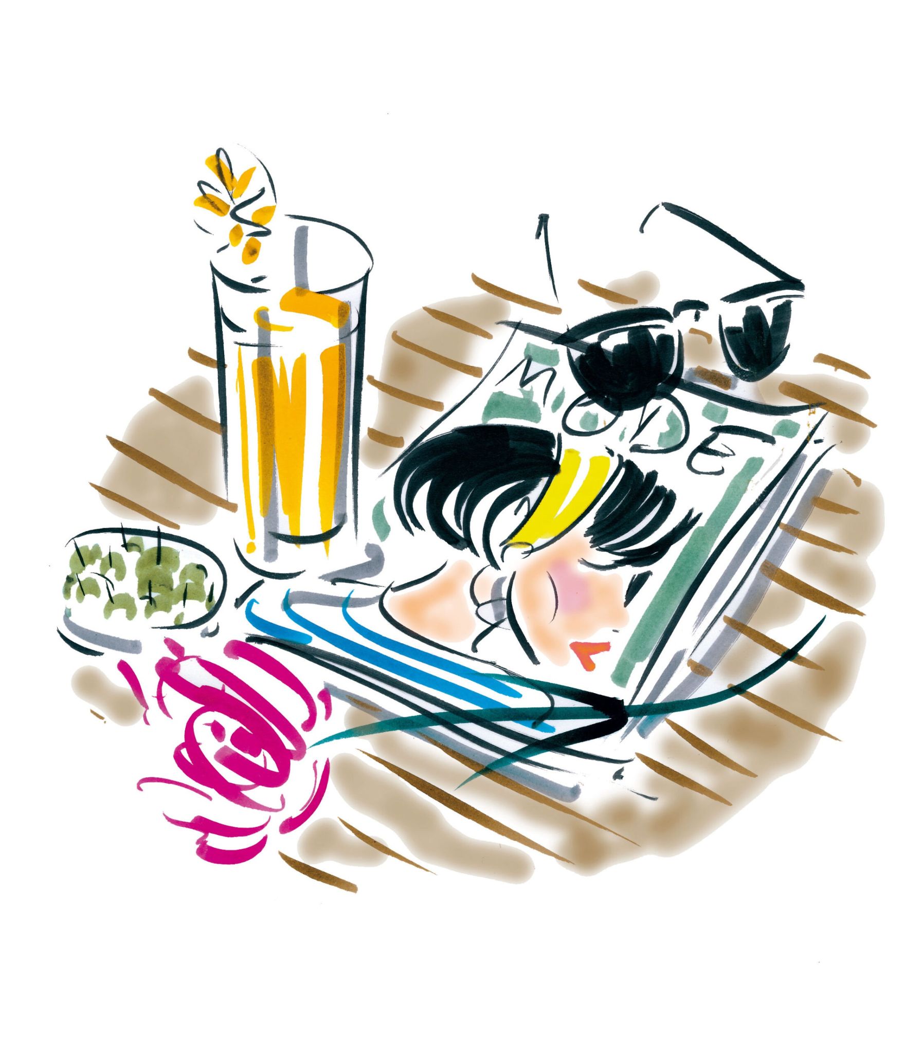 La plage. Communiqué de presse. Hôtel La Réserve, Ramatuelle.