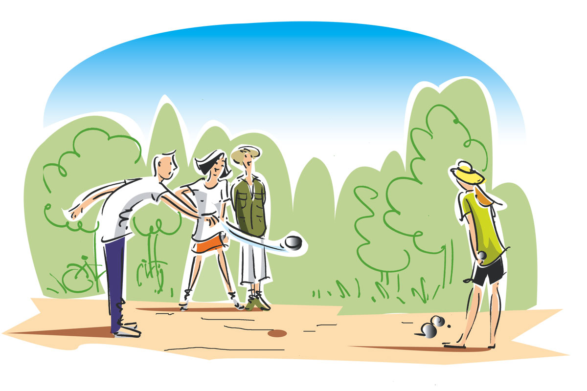 Pétanque. Com VELIB Paris.