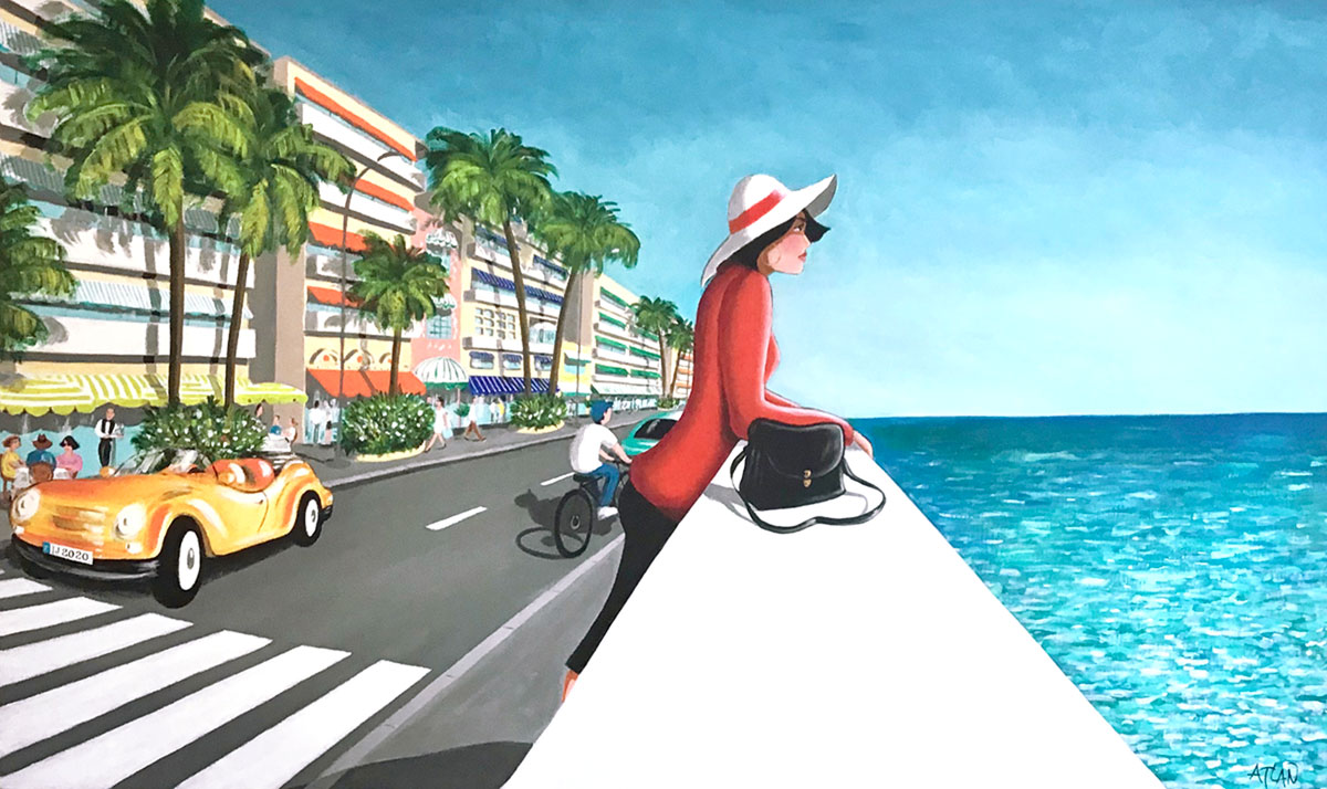 Riviéra. Acrylique sur toile 150x90cm.