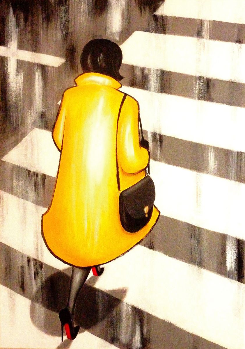 Après la pluie. Acrylique sur toile 100x75cm.