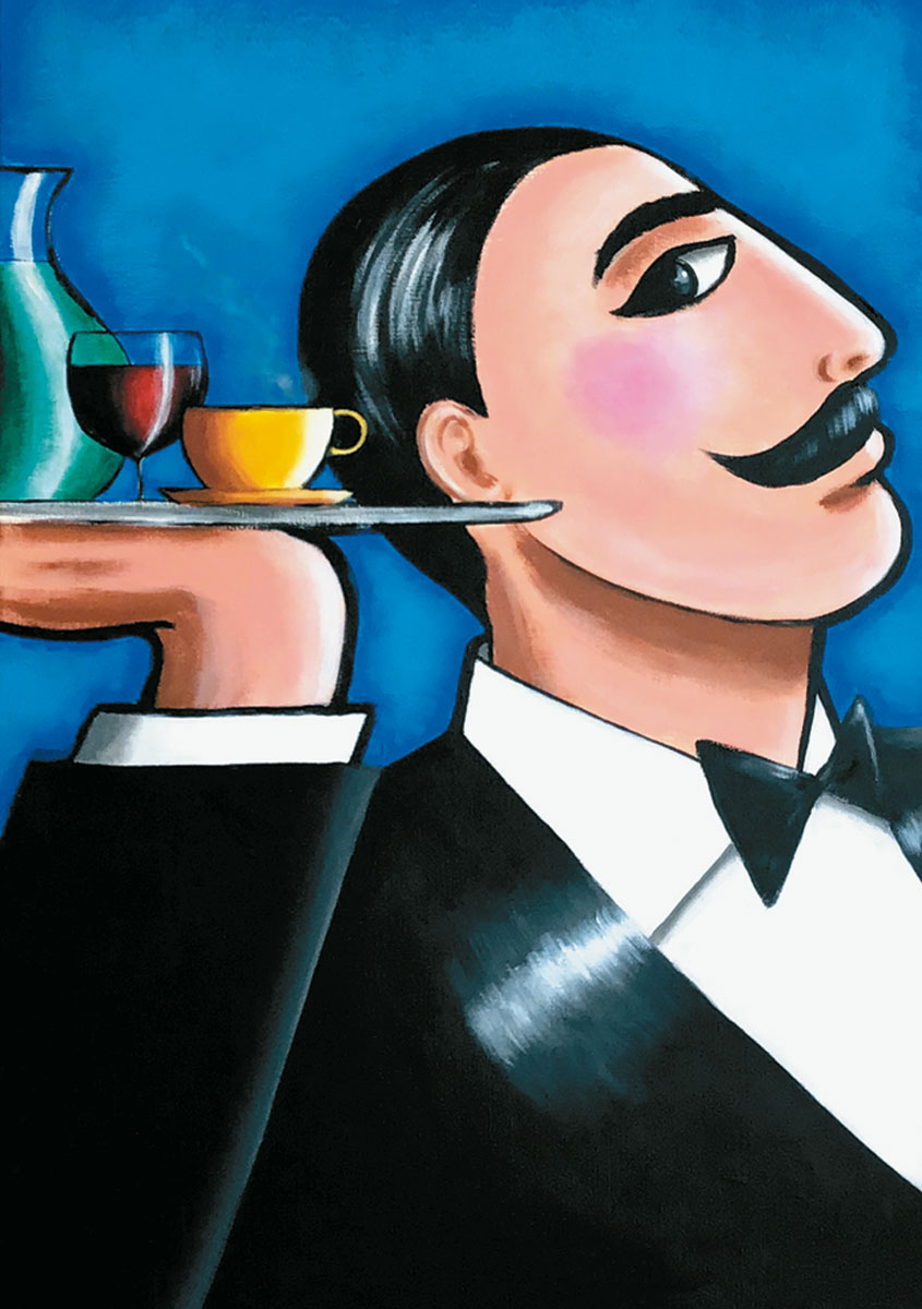 Garçon ! Acrylique sur toile 90x72cm.