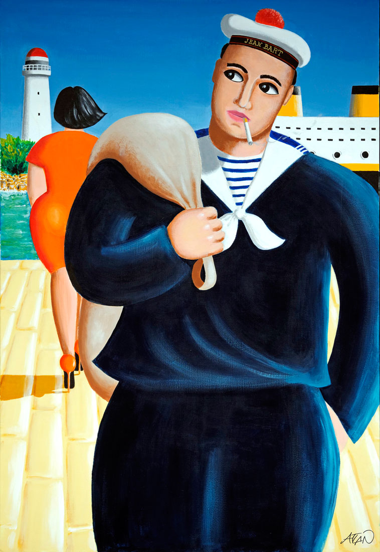 Marin. Acrylique sur toile 130x90cm.