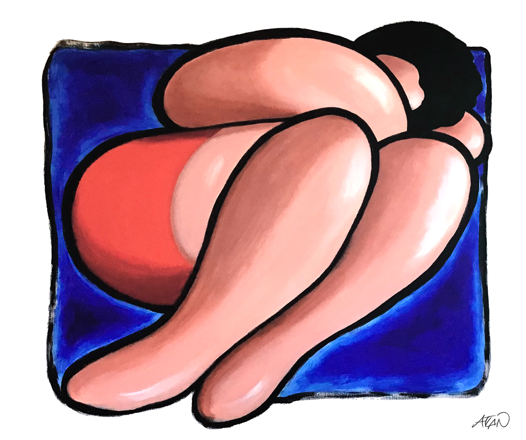 Repliée 1. Acrylique sur toile 120x100cm.