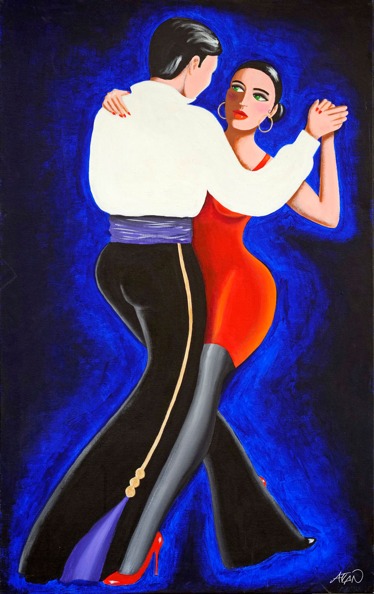 Tango. Acrylique sur toile 130x90cm.